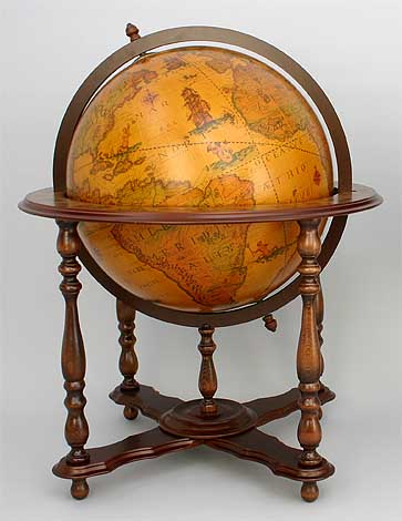 Gift Items :: Ancient and modern globes :: Old style wooden terrestrial  globes :: Old style wooden terrestrial globes: Item 49 :: Old style wooden  terrestrial globes: Item 49