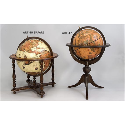 Gift Items :: Ancient and modern globes :: Old style wooden terrestrial  globes :: Item 47 & Item 49 “Safari” Sphere :: Item 47 & Item 49 Safari  Sphere
