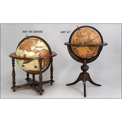 Articoli da Regalo :: I mappamondi antichi e moderni :: Mappamondi in legno  stile antico :: Art. 47 e Art. 49 Sfera “Safari” :: Art. 47 e Art. 49 Sfera  “Safari”